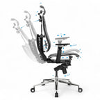 Chaise de directeur Yoga D avec corps en métal