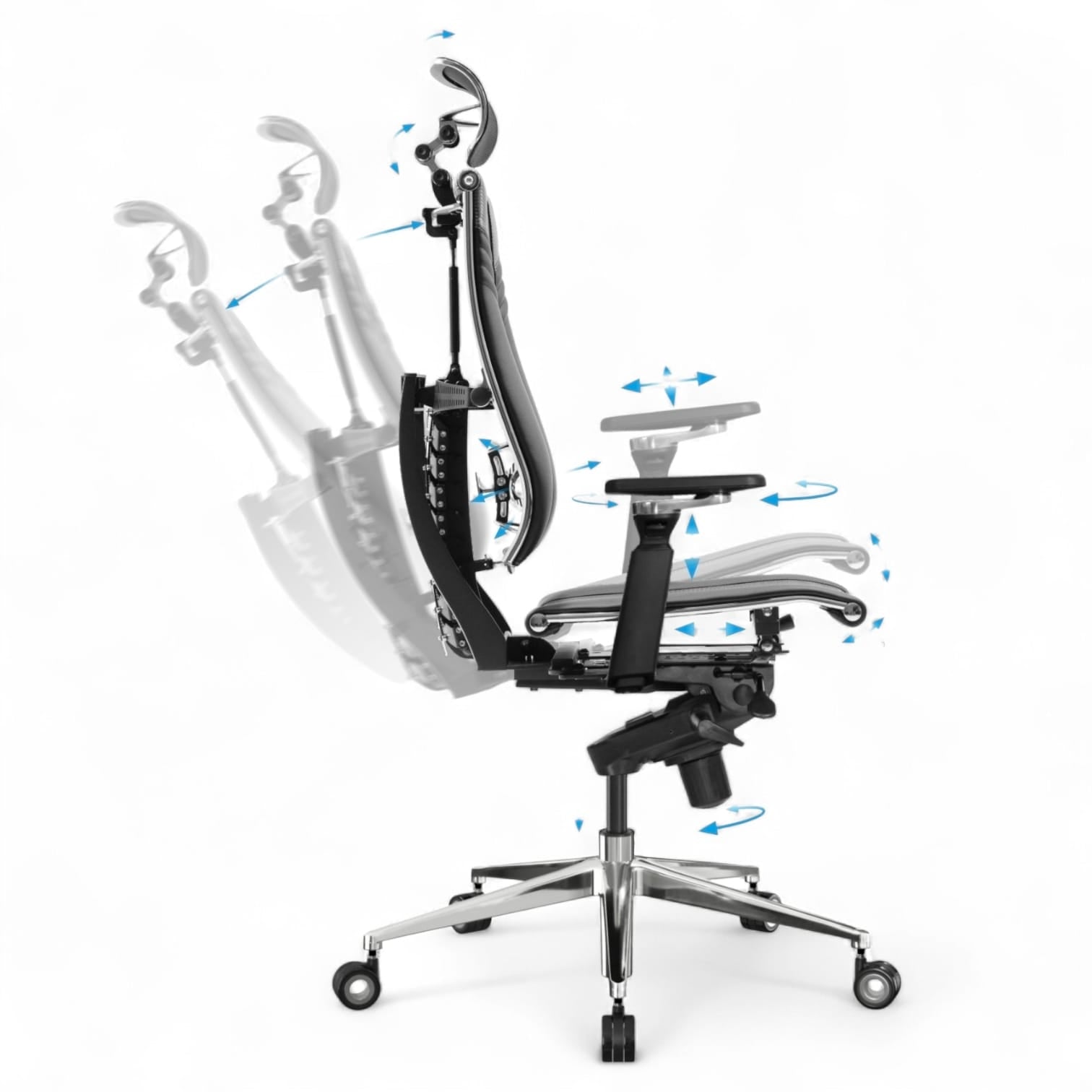 Chaise de directeur Yoga D avec corps en métal