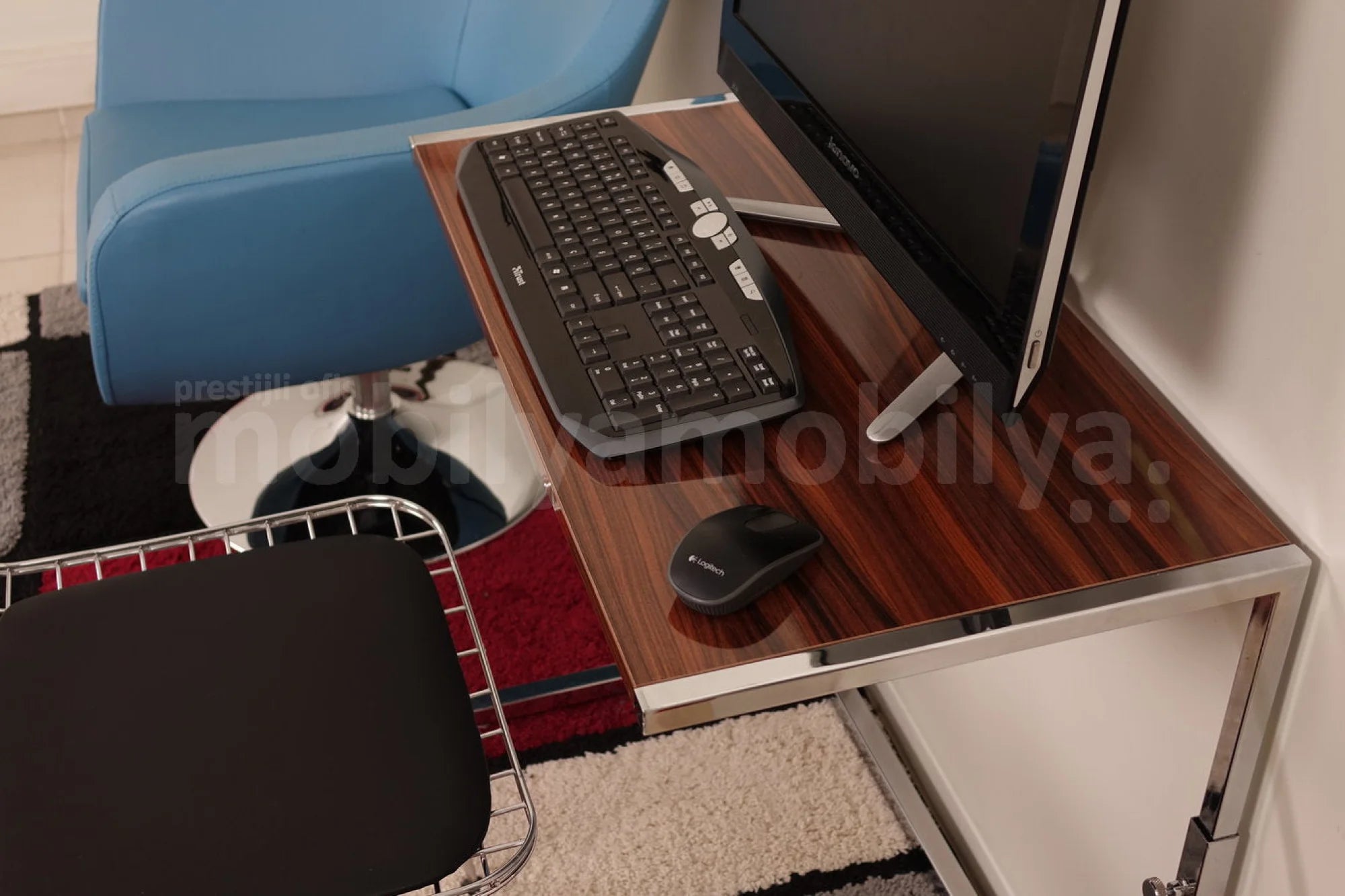Bella Laptop Sehpası Highgloss Ceviz ISTANBUL-TSI
