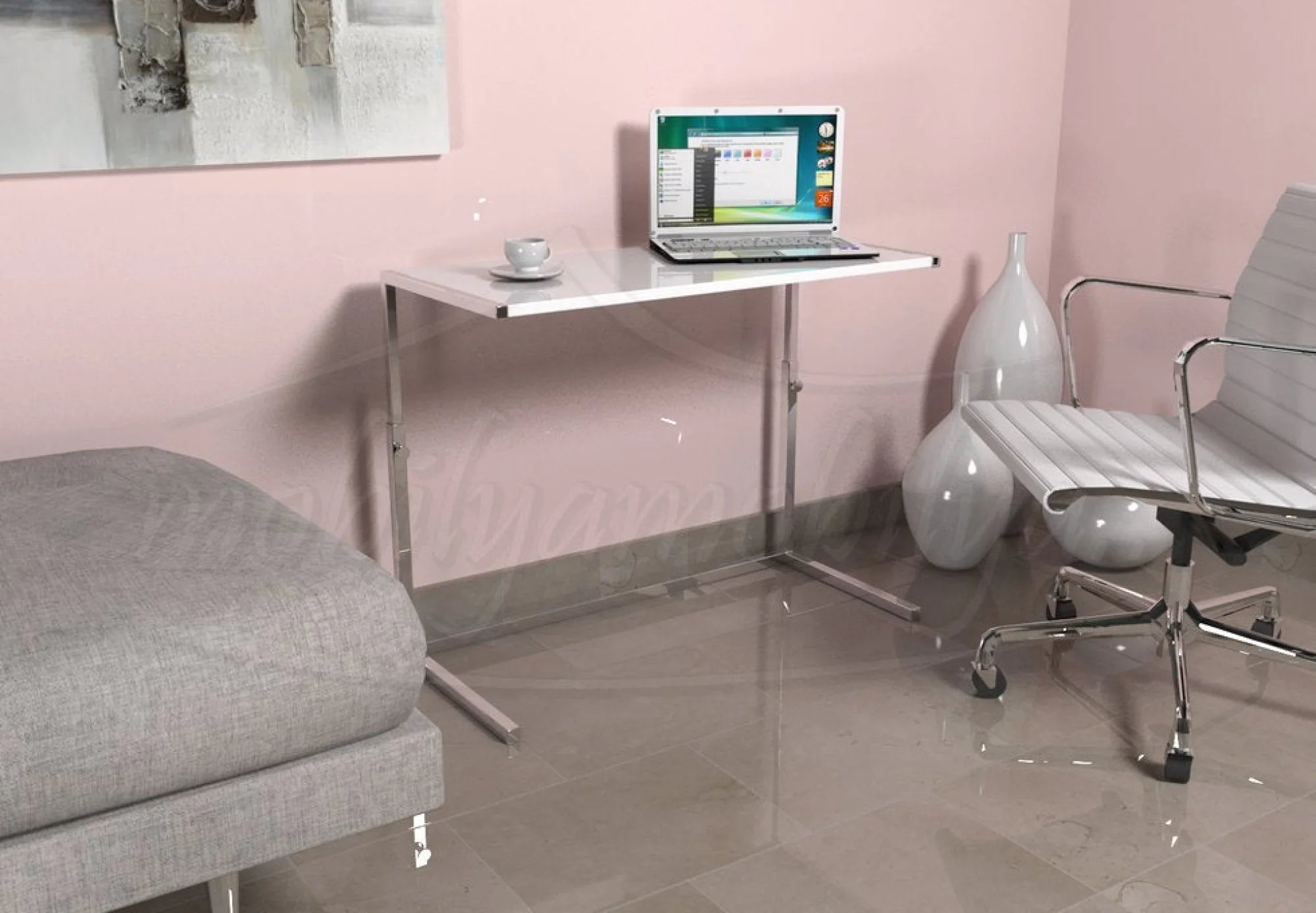 Clariss Geniş Laptop Masası Beyaz ISTANBUL-TSI