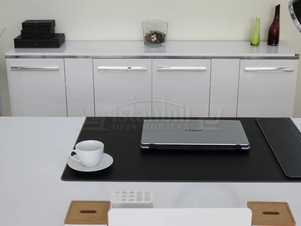 İstanbul Ofis Masası Apple Makam Takımı Hg.Beyaz ISTANBUL