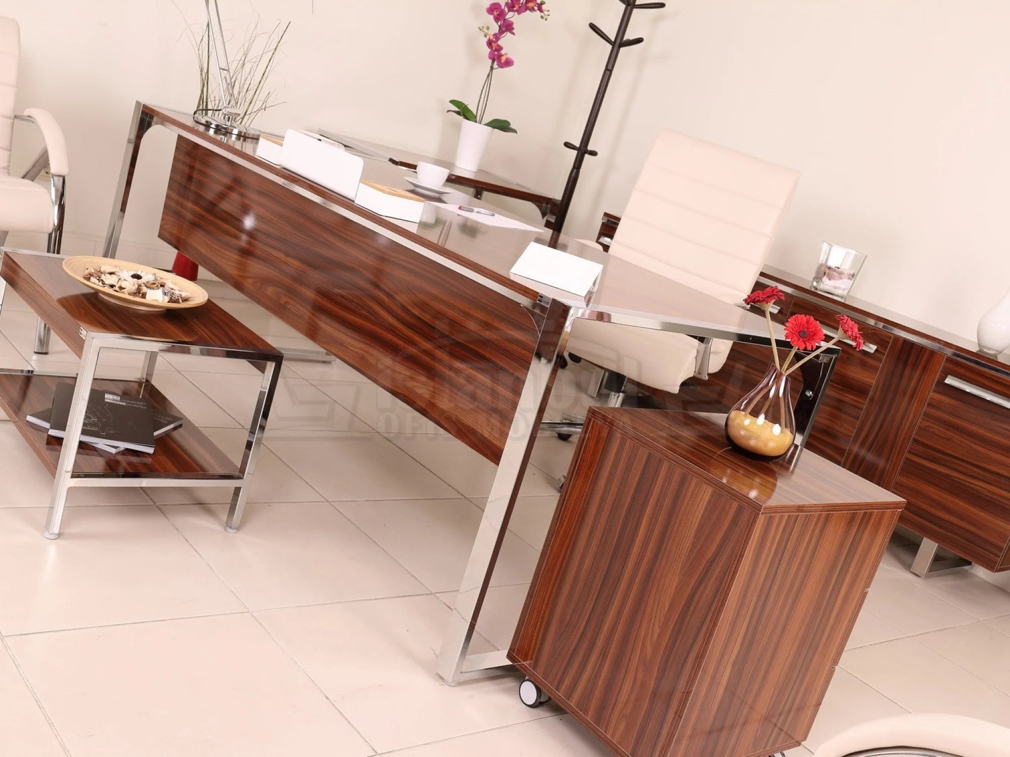 İstanbul Ofis Masası Apple Makam Takımı Hg.Ceviz ISTANBUL
