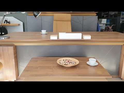 VIP Chefsessel-Set "İmza" Nussbaum und Lack