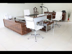 Porshland Büro Chefsessel mit Anstelltisch 220x100