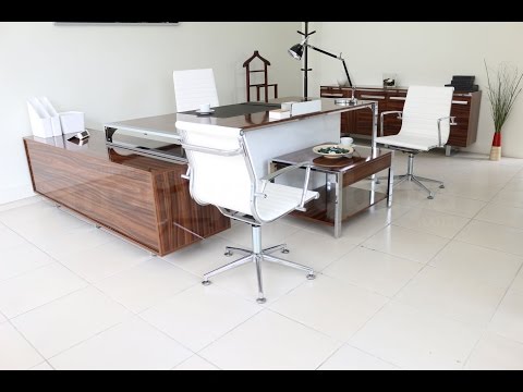Porshland Büro Chefsessel mit Anstelltisch 220x100