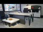 İstanbul Büro Çamlıca W Chefzimmermöbel Weiß Anthrazit