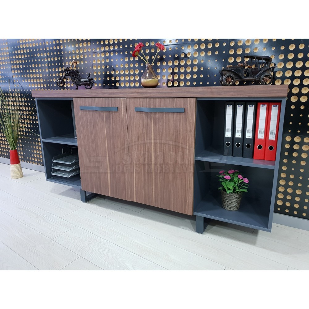Istanbul Büro Executive Office Canberra - Anthrazit Walnut