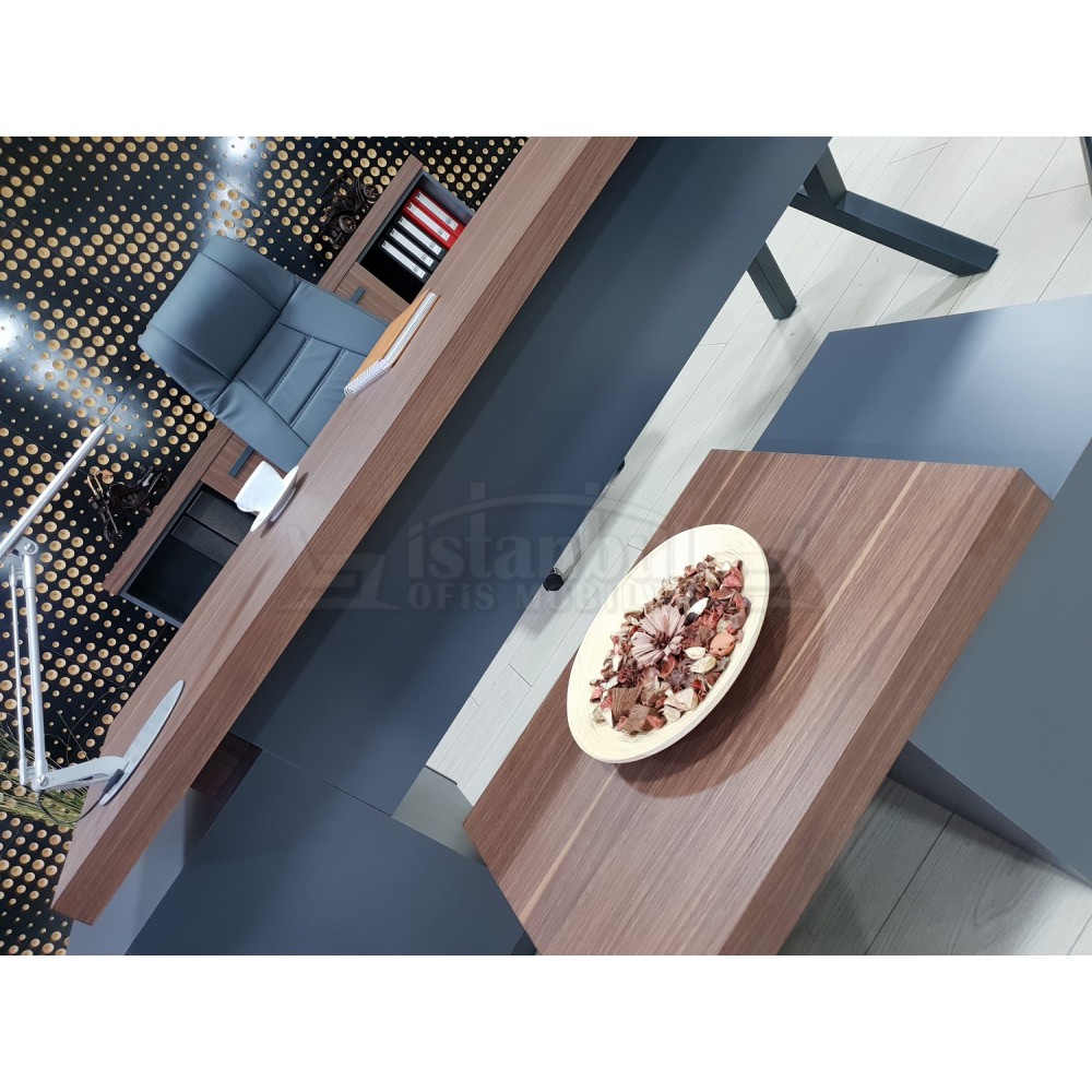 Istanbul Büro Executive Office Canberra - Anthrazit Walnut