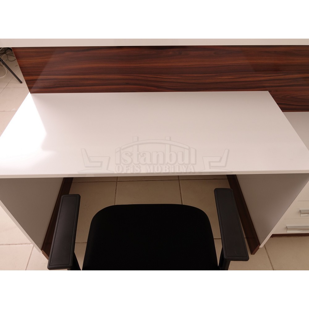 Box Schreibtisch Welcome Desk Walnut Verchromt