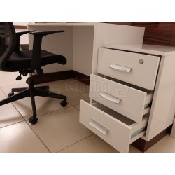 Box Schreibtisch Welcome Desk Walnut Verchromt