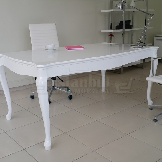 Lukens See Alta White Büro-Schreibtisch