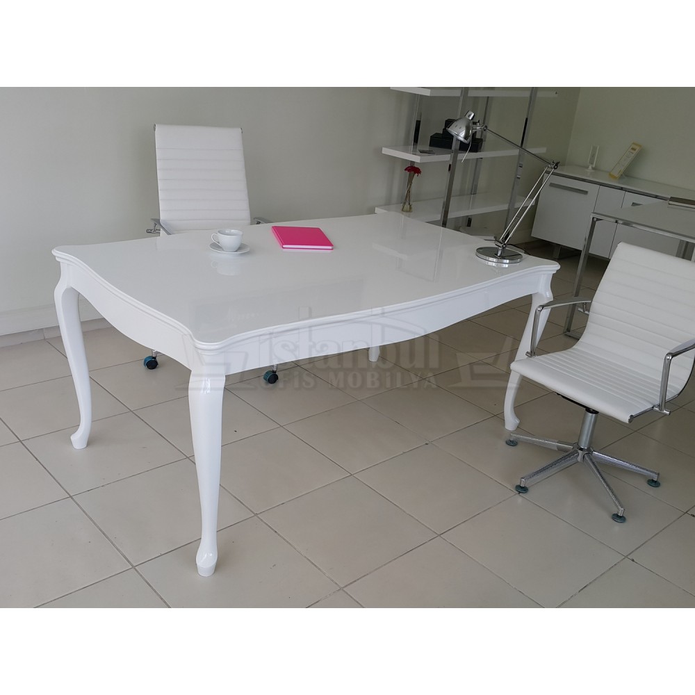 Lukens See Alta White Büro-Schreibtisch