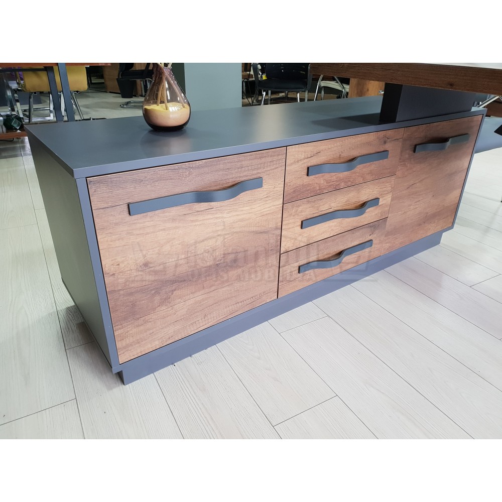 Eleganter Vorstand Regal Schrank Barock Anthrazit