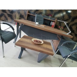 Eleganter Vorstand Regal Schrank Barock Anthrazit