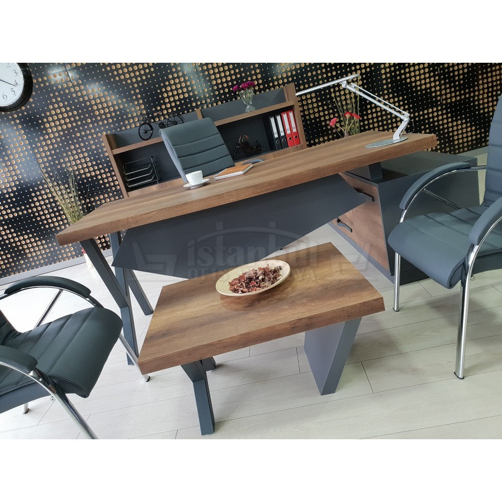 Eleganter Vorstand Regal Schrank Barock Anthrazit