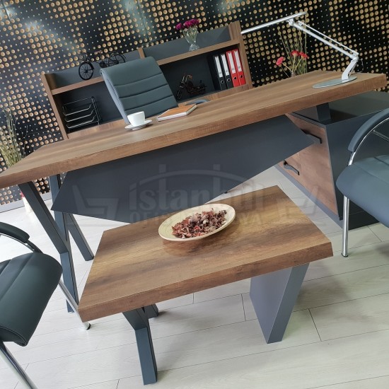 Eleganter Vorstand Regal Schrank Barock Anthrazit