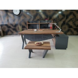 Eleganter Vorstand Regal Schrank Barock Anthrazit