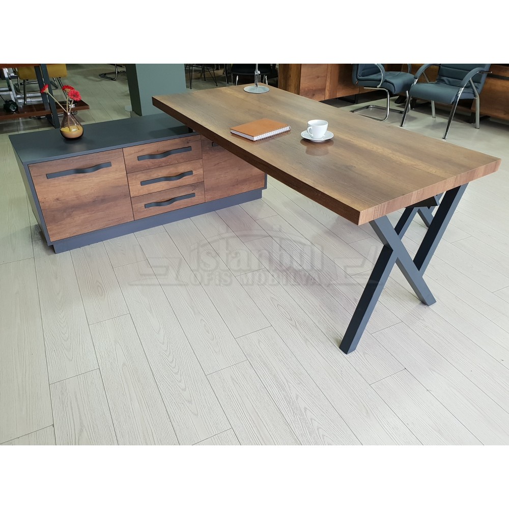 Eleganter Vorstand Regal Schrank Barock Anthrazit