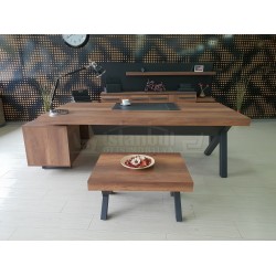 First Class Vorstand Regal Schrank Barock Anthrazit