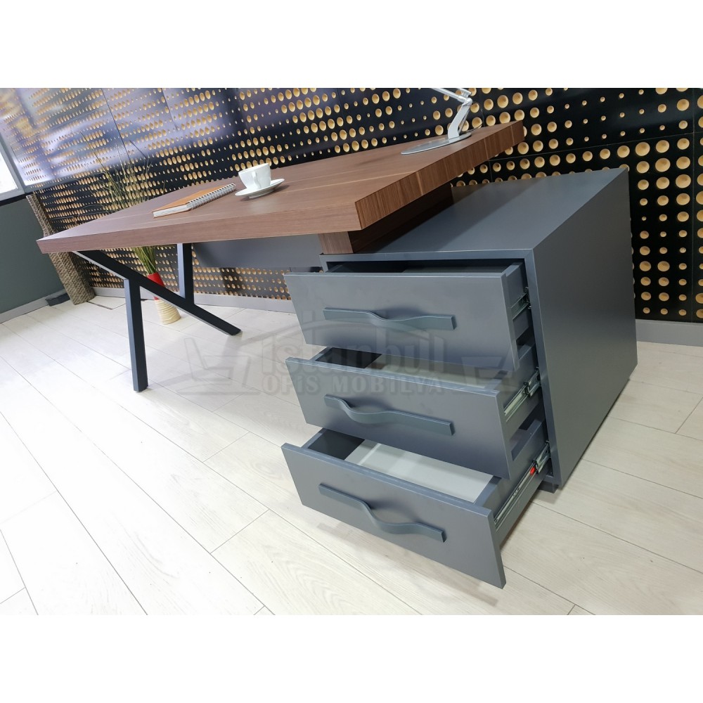 Canberra Vorstand Kommode Nussbaum Anthrazit