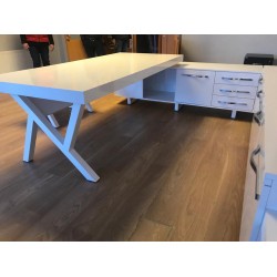 Weiß Executive Office Desk S-Klasse Large