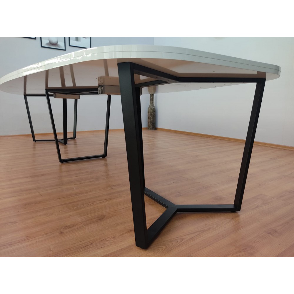 Großer Ovaler Besprechungstabelle Weiß