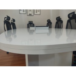 Großer Ovaler Besprechungstabelle Weiß