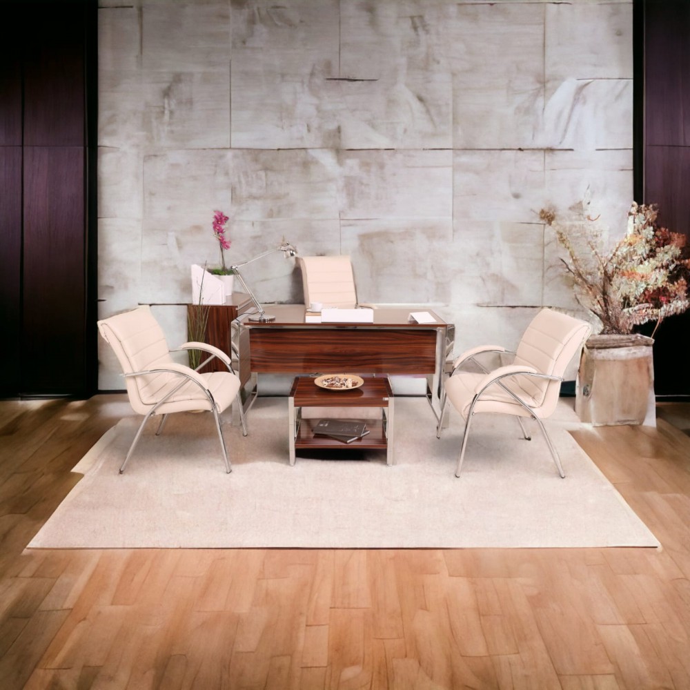 Istanbul Büro-Schreibtisch-Mitarbeiter-Team Hochglanz Walnuss