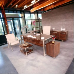 Apple-Istanbul-Büro-Schreibtisch Executive Office Hg. Nussbaum