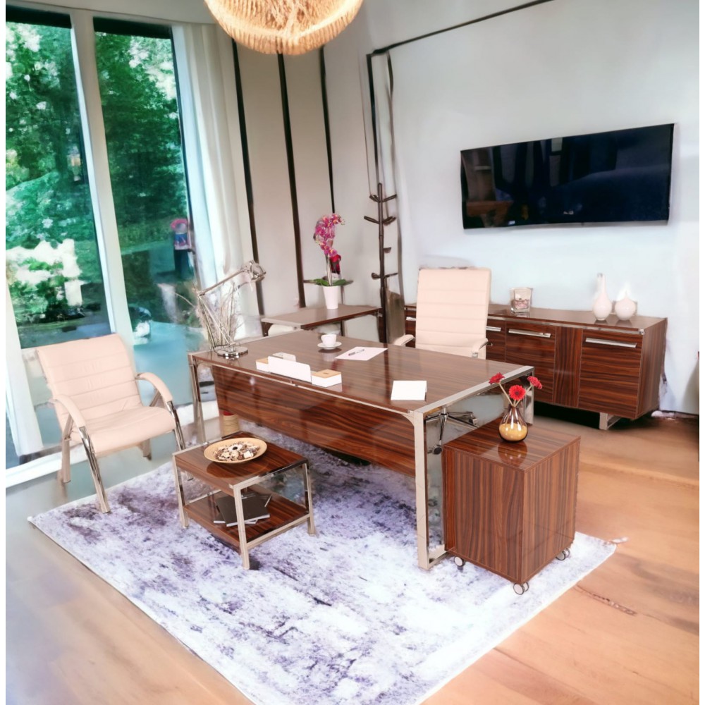 Apple-Istanbul-Büro-Schreibtisch Executive Office Hg. Nussbaum