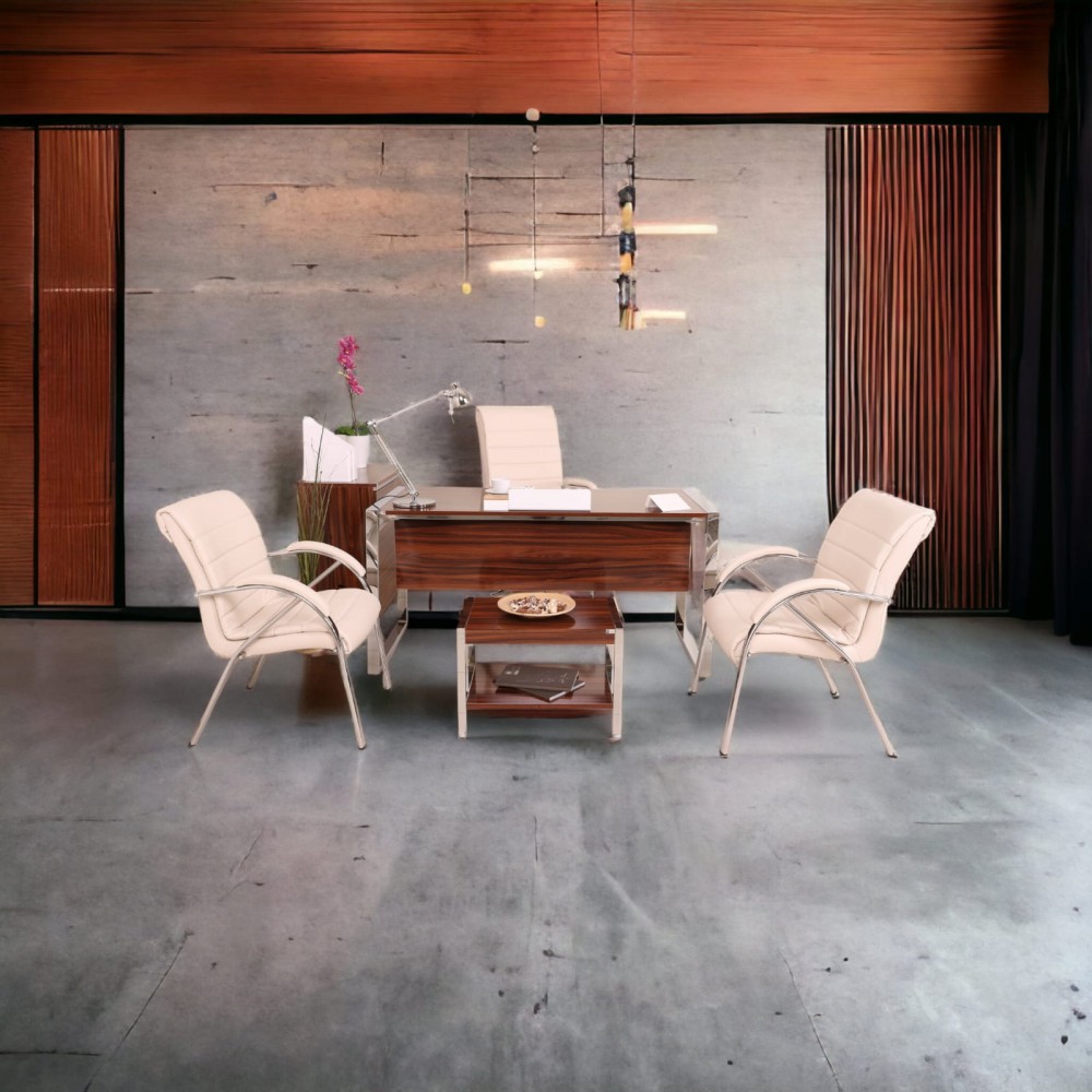 Istanbul Büro-Schreibtisch-Mitarbeiter-Team Hochglanz Walnuss