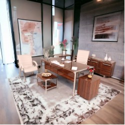 Apple-Istanbul-Büro-Schreibtisch Executive Office Hg. Nussbaum