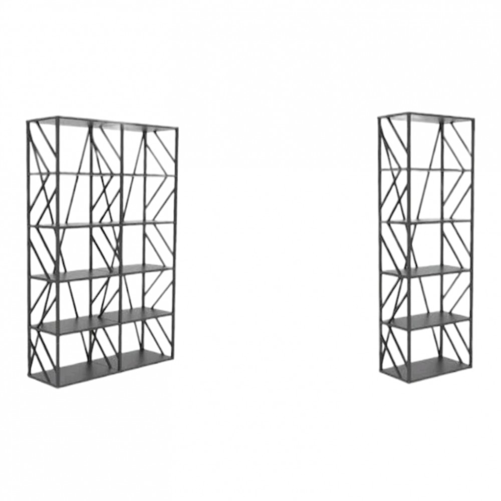 Hohes dekoratives Bücherregal aus Metall