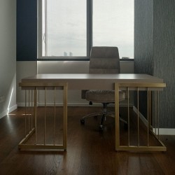 Büroarbeitsset mit vergoldetem Käfig