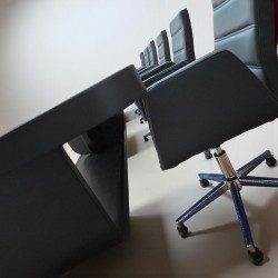 Großer, Schwarz Lackierter Besprechungstisch Für 20 Personen