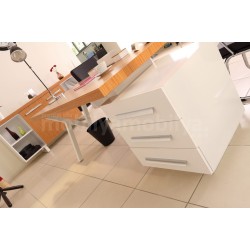 Canberra Executive Office Chair Bamboo White Line Tk.