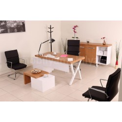 Canberra Executive Office Chair Bamboo White Line Tk.